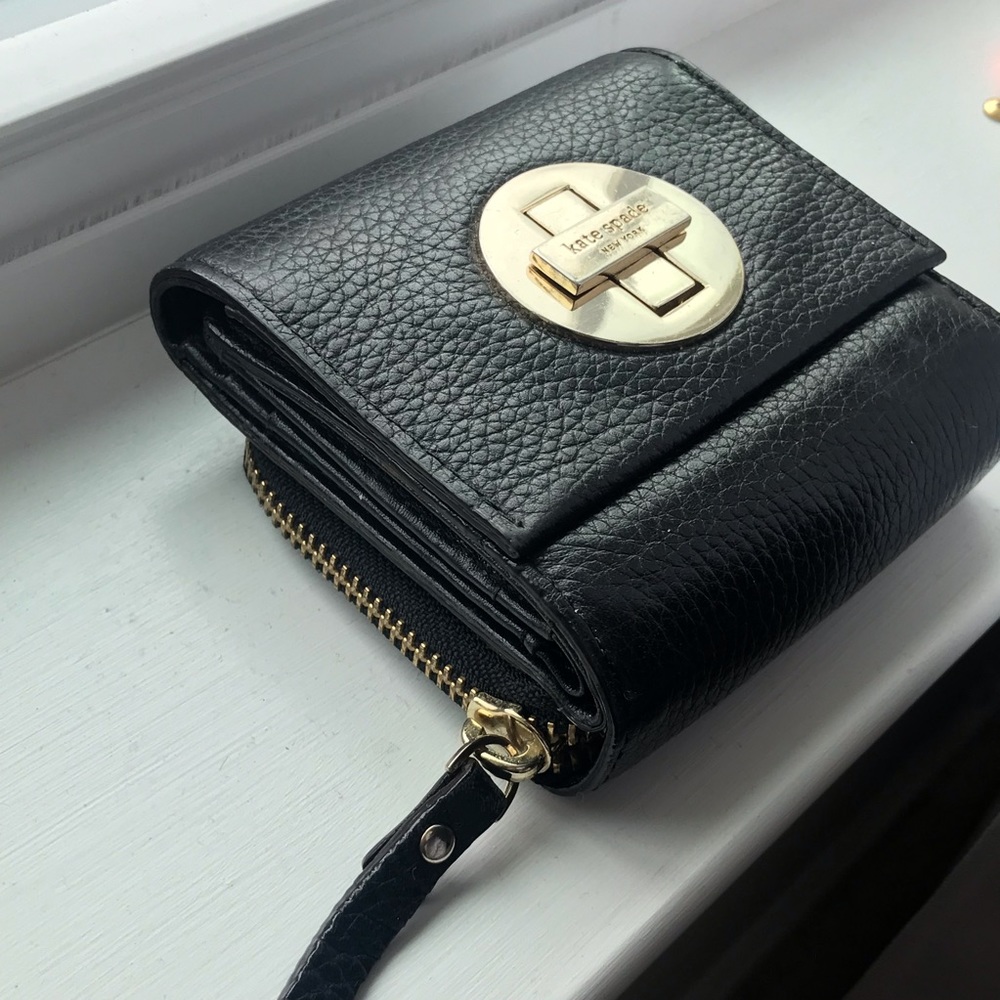Black Leather Kate Spade Wallet